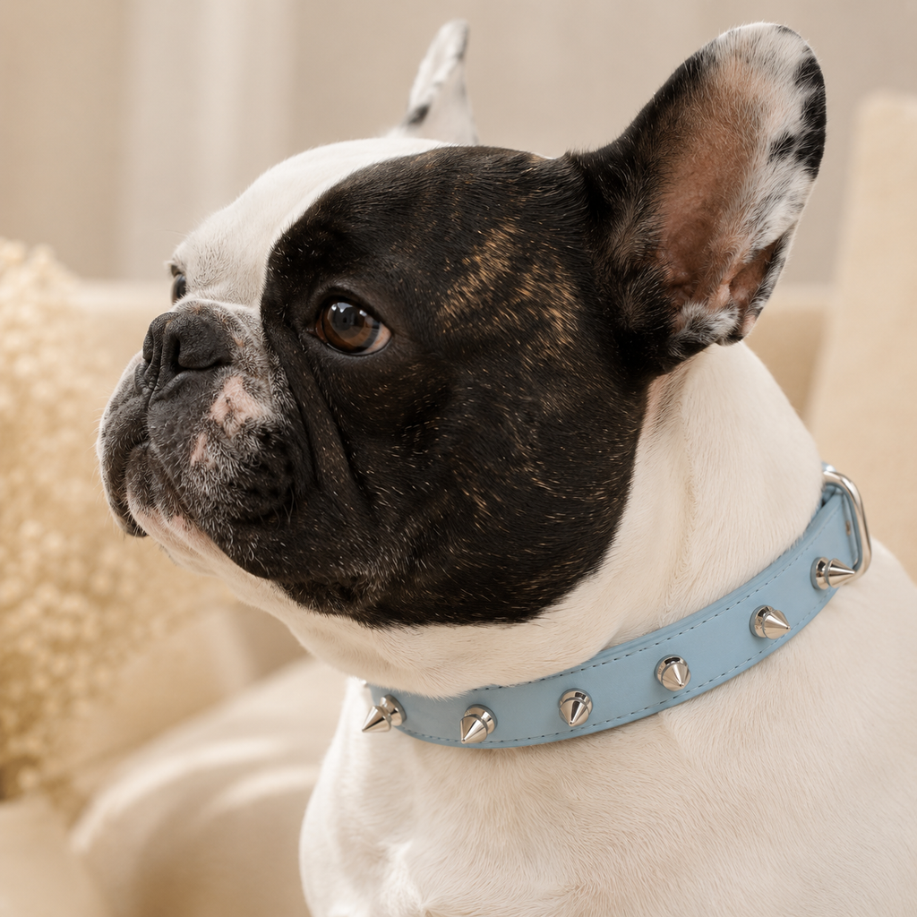 Stylish Spiked Collar-Blue