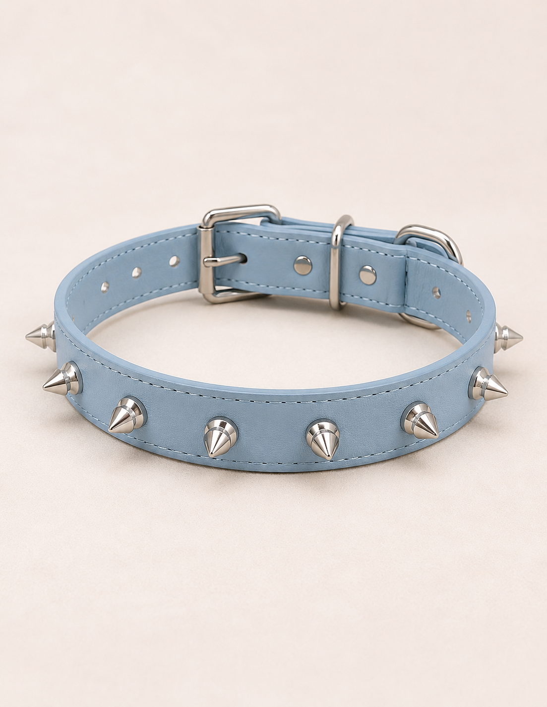 Stylish Spiked Collar-Blue